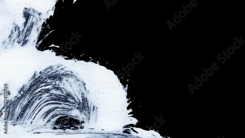 White expressive brush strokes for creative, innovative, interesting backgrounds in zen style