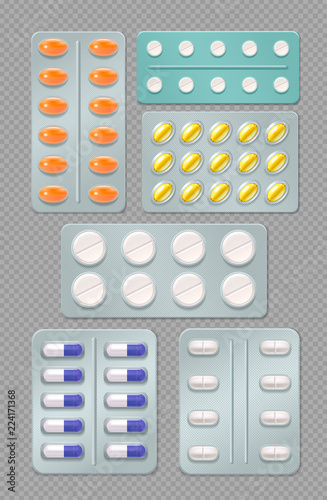 Medicine Blisters Transparent Set