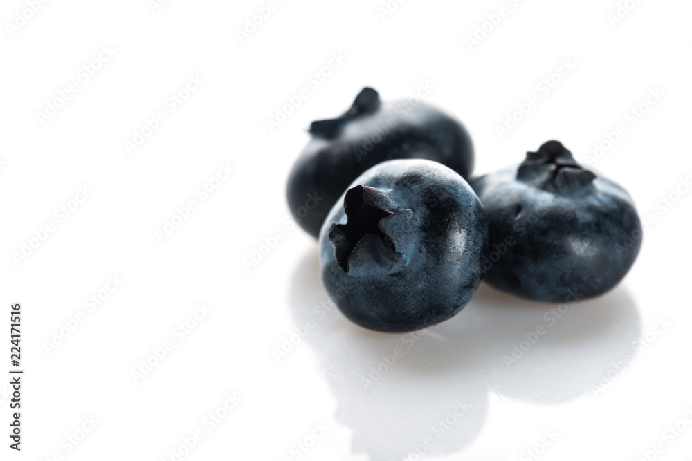 Tasty blueberries isolated on white background Tasty blueberries isolated on white background