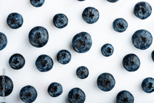 Tasty blueberries isolated on white background