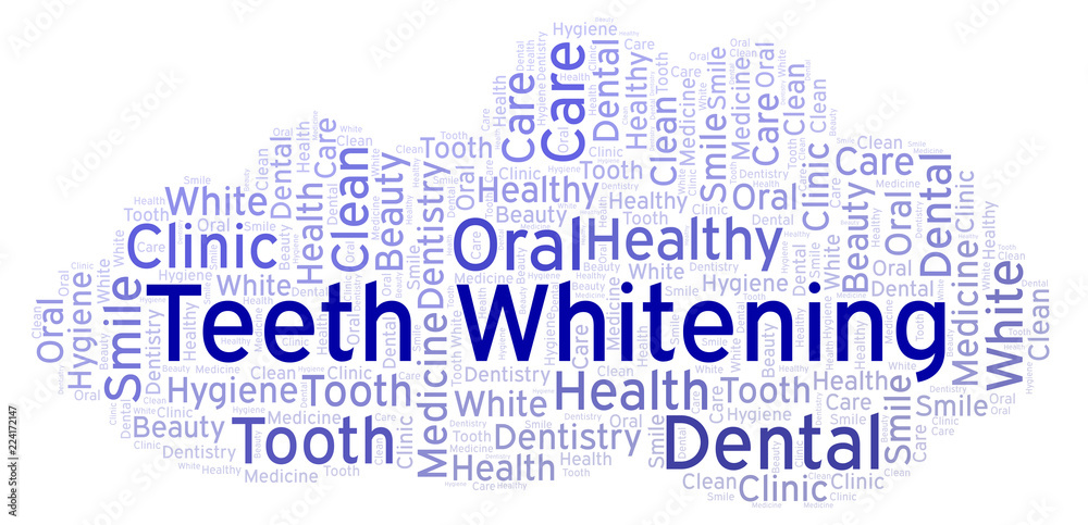 Fototapeta premium Teeth Whitening word cloud.