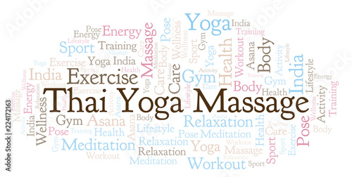 Thai Yoga Massage word cloud.