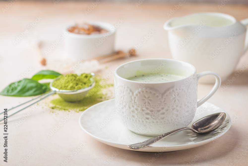 Green tea matcha latte Green tea matcha latte