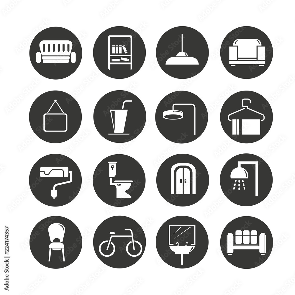 furniture and interior design icons furniture and interior design icons