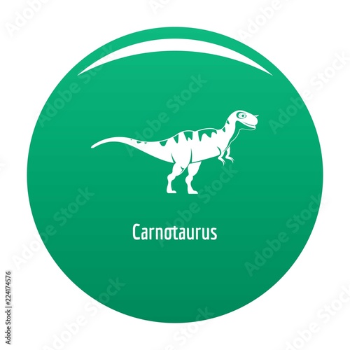 Carnotaurus icon. Simple illustration of carnotaurus vector icon for any design green