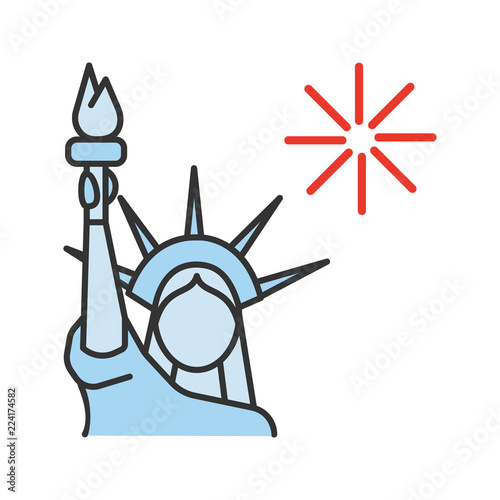 The Statue of Liberty color icon
