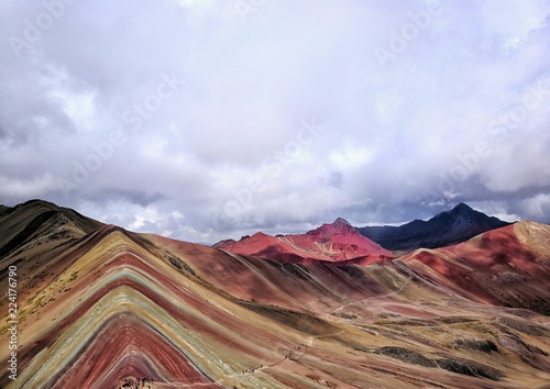 landscape of mountains, rainbow mountain 