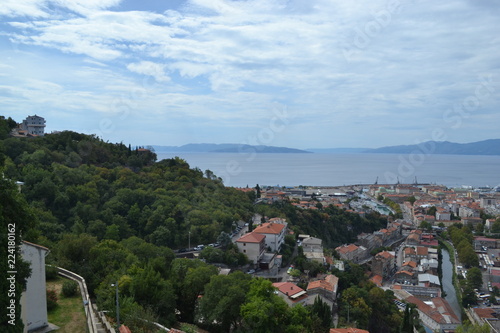 Paysage depuis le château de Rijeka, Croatie