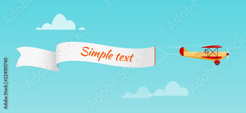 Airplane pulls advertising banner