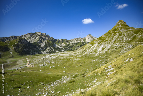 National Park Durmitor landscape. Mountains Durmitor in Montenegro.