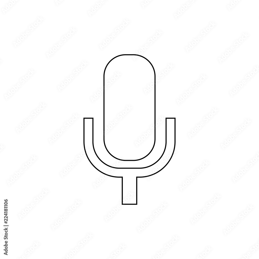 Microphone Line Vector Icon Microphone Line Vector Icon