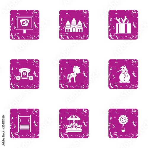 Serenity icons set. Grunge set of 9 serenity vector icons for web isolated on white background