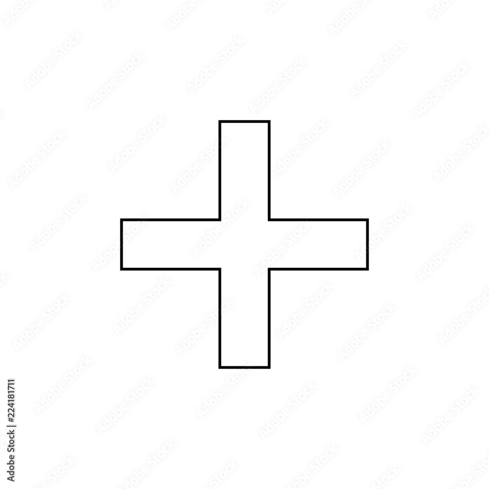 Medical cross line icon for websites and mobile minimalistic flat design. Logo vector illustration Medical cross line icon for websites and mobile minimalistic flat design. Logo vector illustration