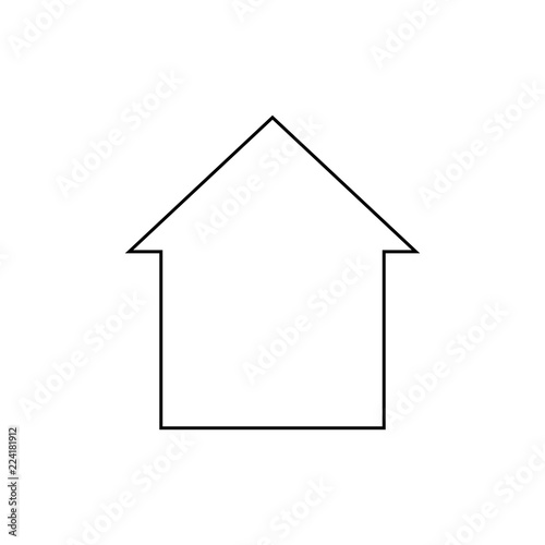 Outline Home Icon isolated on grey background. House pictogram. Line Homepage symbol for your web site design, logo, app, UI. Vector illustration.