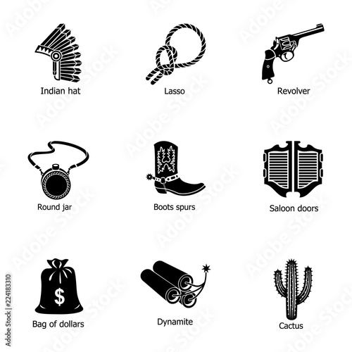 Wild edge icons set. Simple set of 9 wild edge vector icons for web isolated on white background