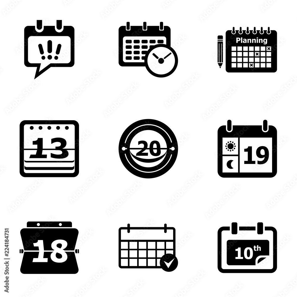 Yearbook icons set. Simple set of 9 yearbook vector icons for web ...