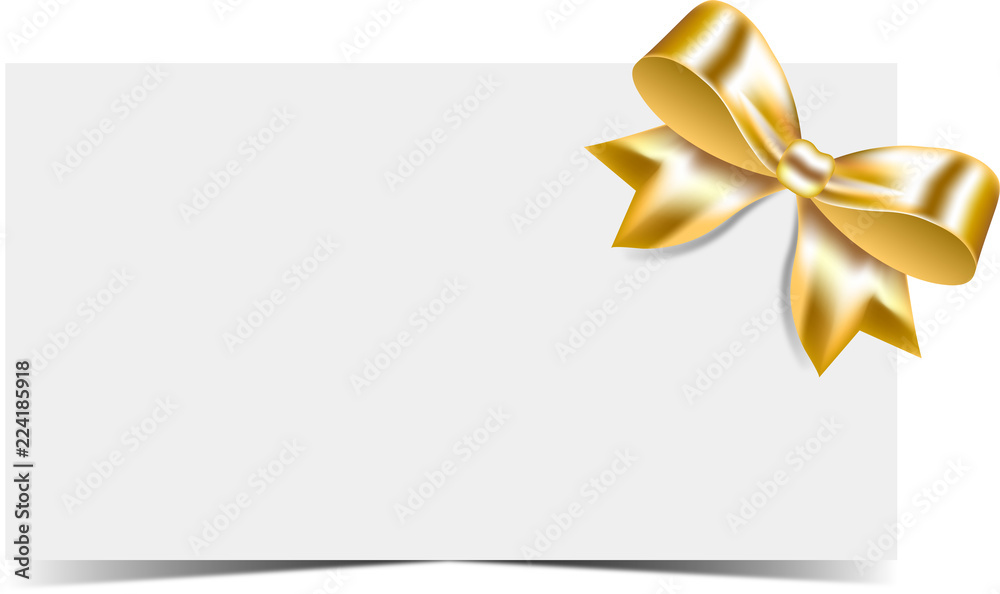 Gold bow with ribbon Gold bow with ribbon