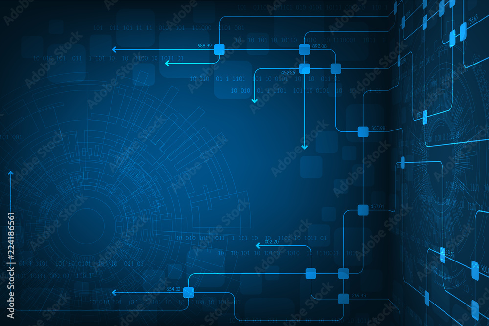 Vector Abstract Background Technology Electronic Circuit Design Stock