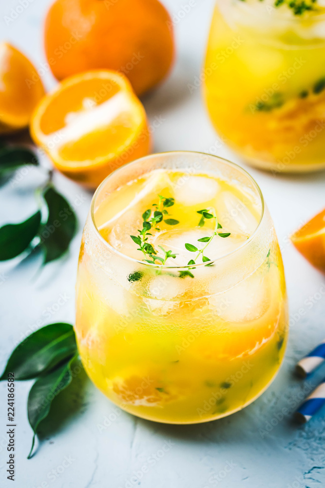 Summer refreshing citrus cocktail in glass. Selective focus, space for text. Summer refreshing citrus cocktail in glass. Selective focus, space for text.
