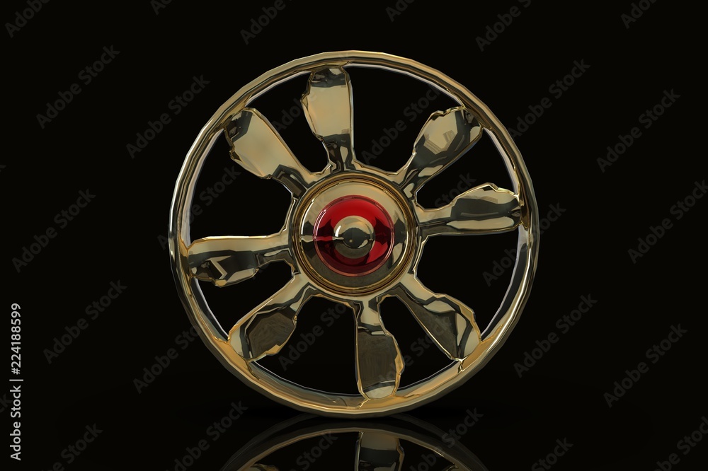 Obraz premium steel car disk 3D rendering