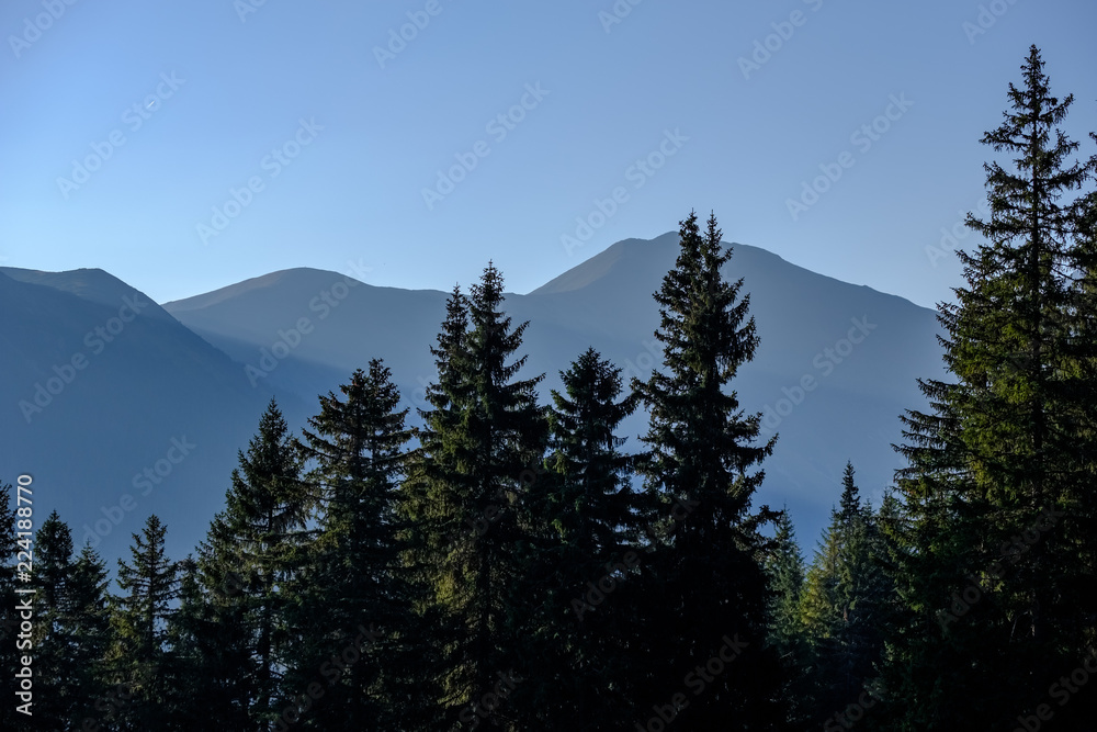 morning light rising in the mountains Tatra in Slovakia morning light rising in the mountains Tatra in Slovakia