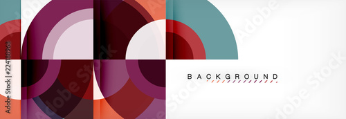 Vector circular geometric abstract background