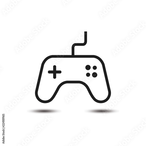 Simple outline joystick icon. Vector illstration.