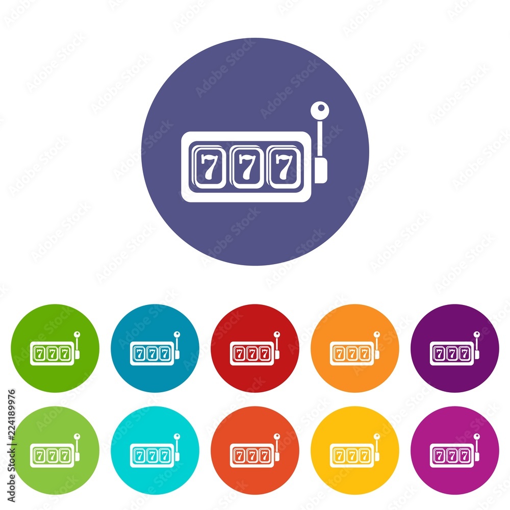 Slots icons color set vector for any web design on white background