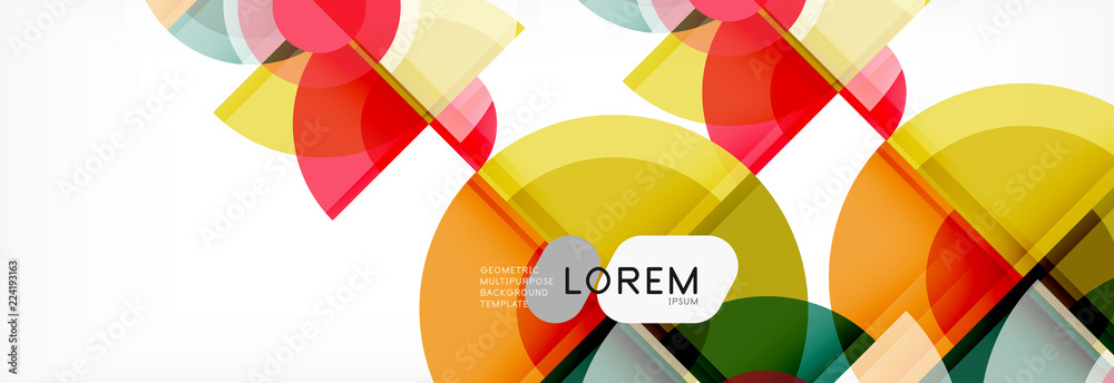 Obraz premium Abstract background bright circles geometric design