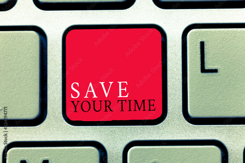 Word writing text Save Your Time. Business concept for Finding ways to finished the job quick Automation End faster. Word writing text Save Your Time. Business concept for Finding ways to finished the job quick Automation End faster.
