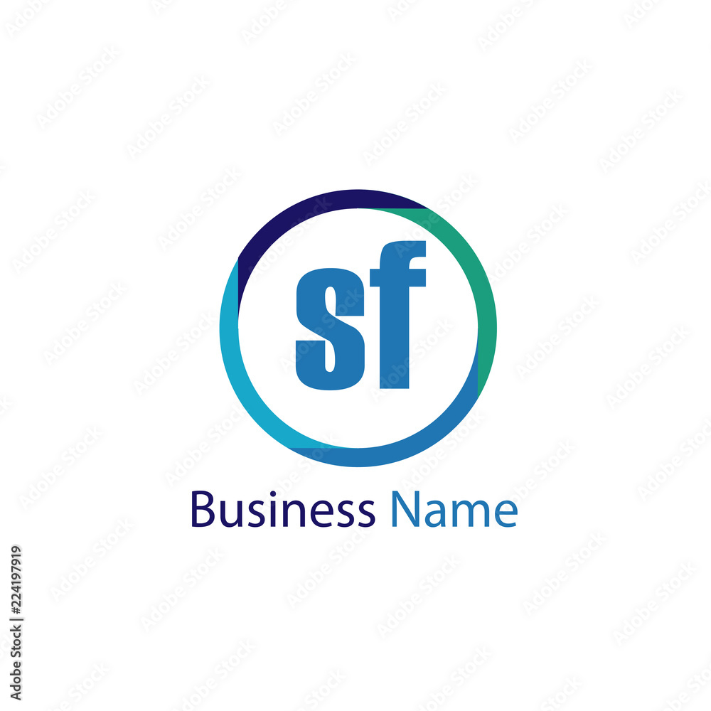 Initial Letter SF Logo Template Design