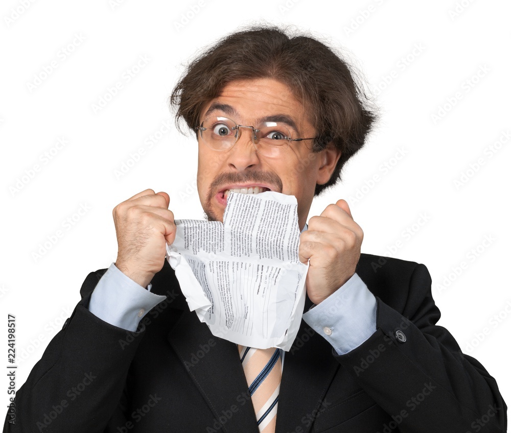 Portrait of a Furious / Stressed Businessman Portrait of a Furious / Stressed Businessman