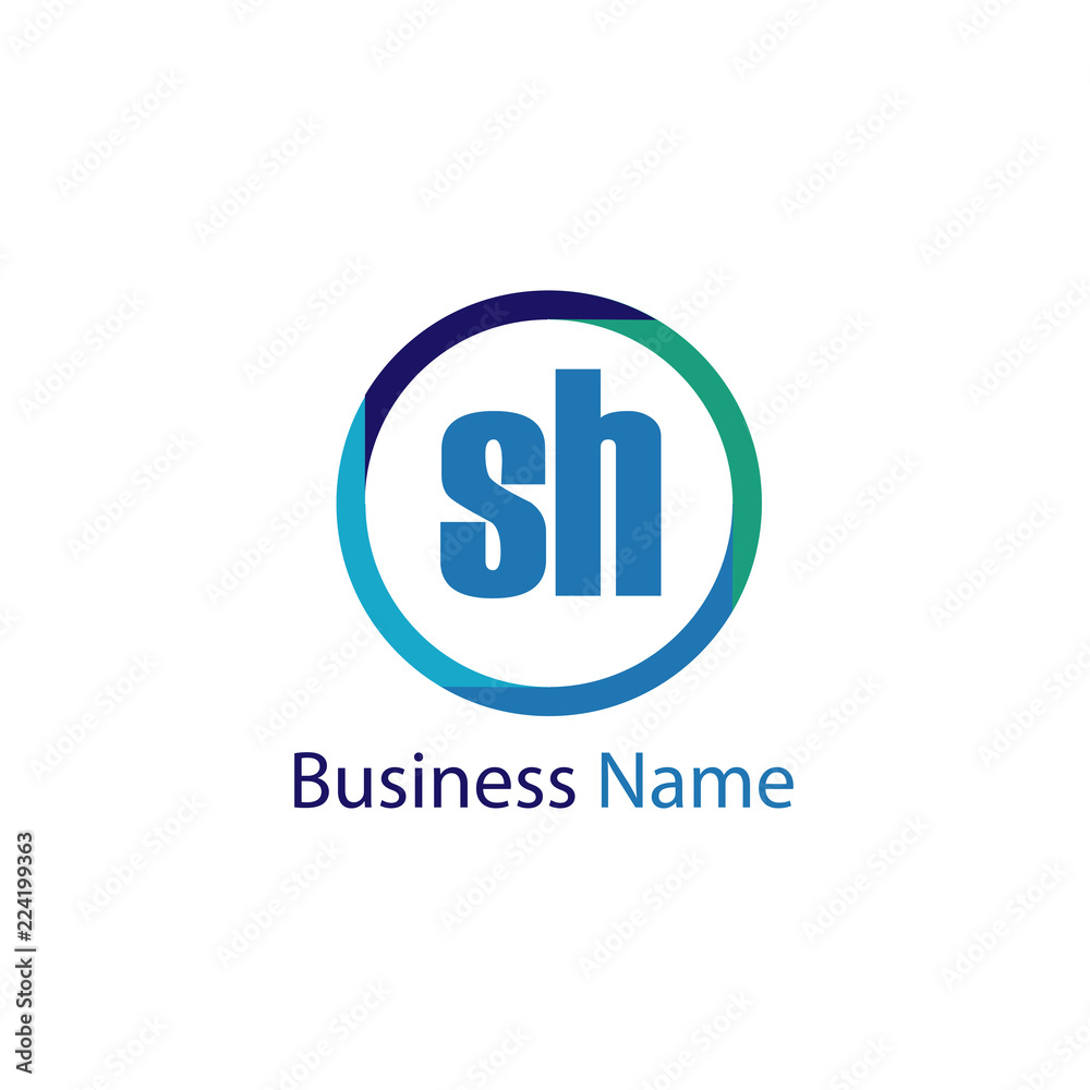 Initial Letter SH Logo Template Design Initial Letter SH Logo Template Design