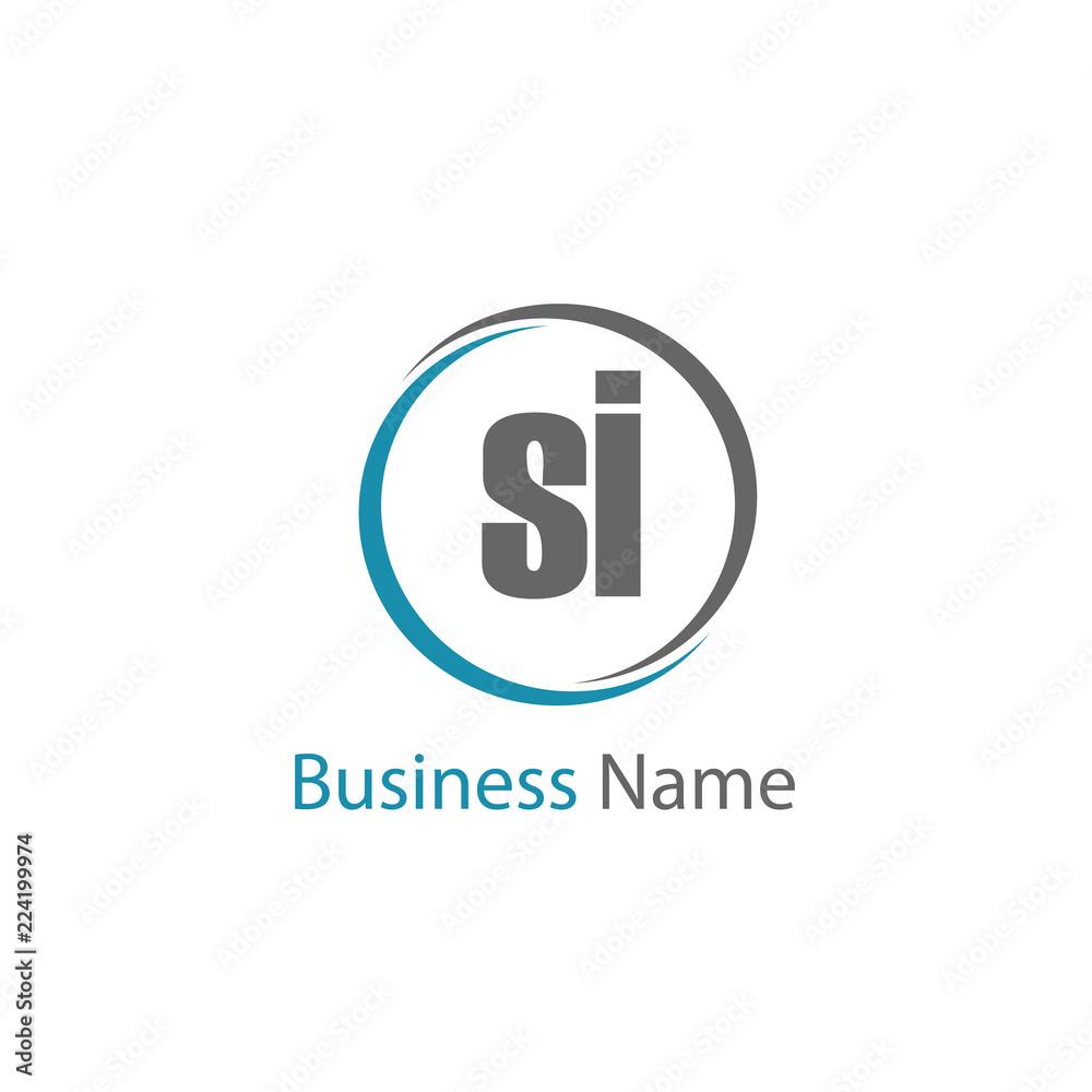 Initial Letter SI Logo Template Design Initial Letter SI Logo Template Design