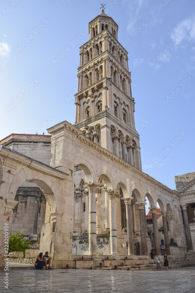 Cathedral and Bell Tower of Saint Domnius in Diocletian Palace, Split Croatia