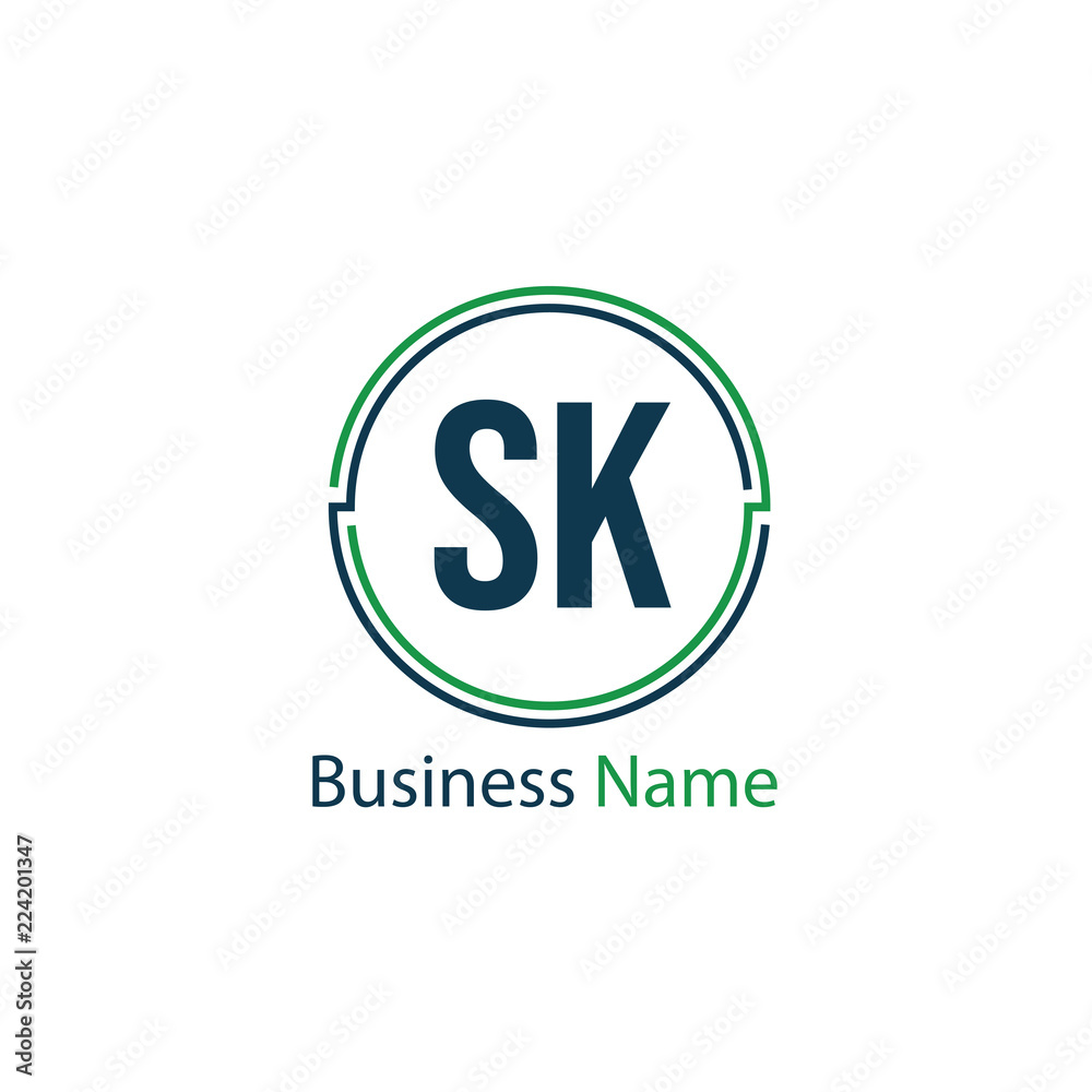 Initial Letter SK Logo Template Design