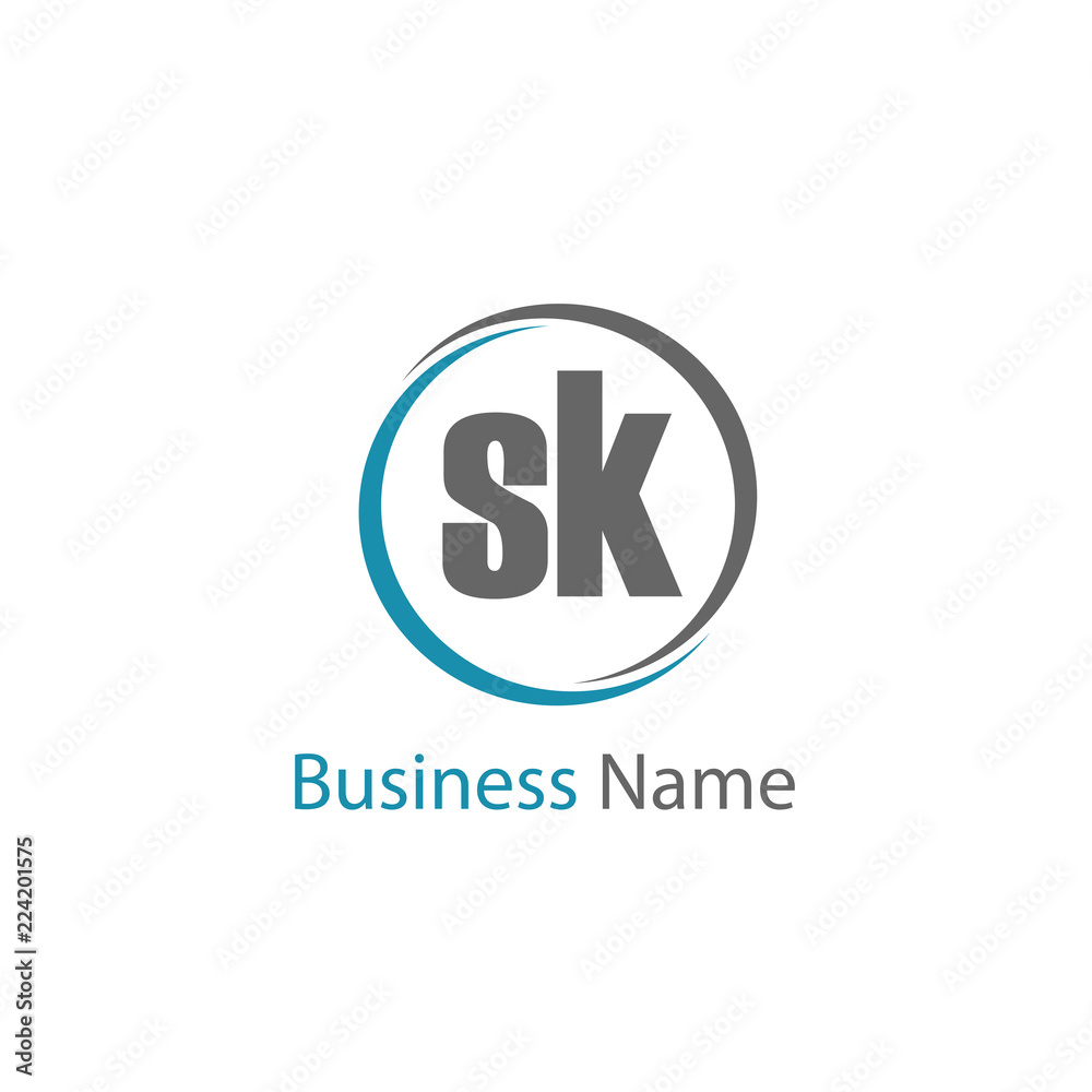 Initial Letter SK Logo Template Design Initial Letter SK Logo Template Design