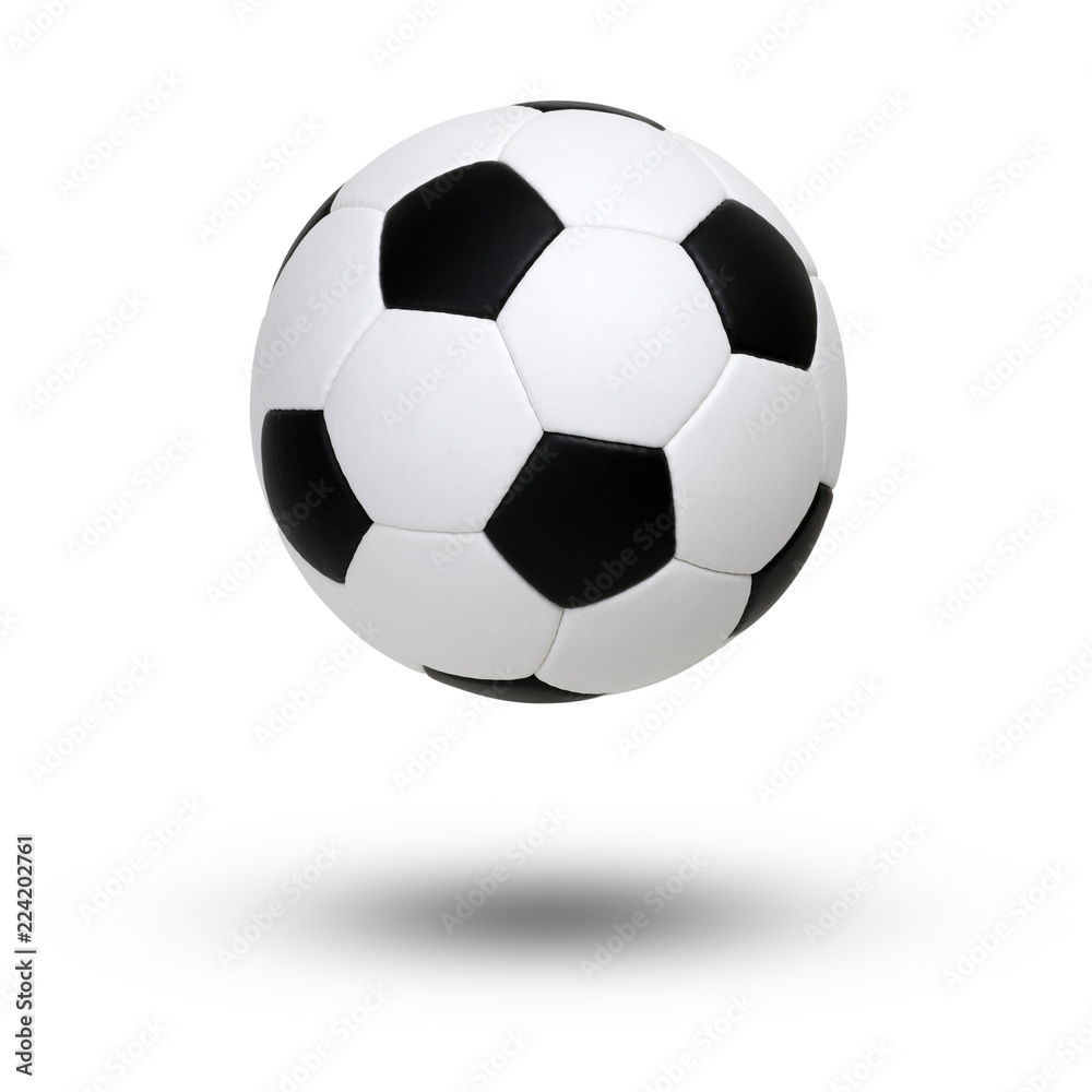 soccer ball on white soccer ball on white