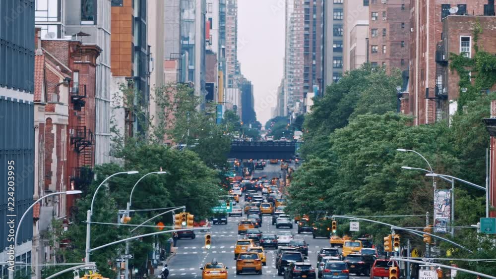 Urban traffic in New York