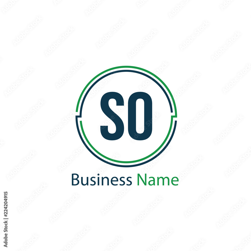 Initial Letter SO Logo Template Design Initial Letter SO Logo Template Design