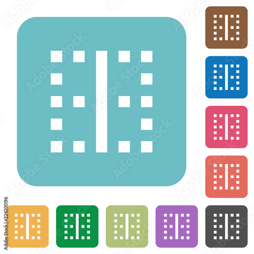 Vertical border rounded square flat icons