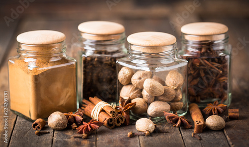Fototapeta Naklejka Na Ścianę i Meble -  Aromatic spices in the jar 