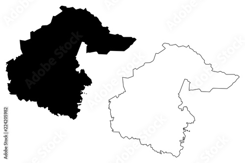 Tyumen Oblast (Russia, Subjects of the Russian Federation, Oblasts of Russia) map vector illustration, scribble sketch Tyumen Oblast map