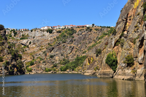 town of Mirando do Douro and Douro river, Portugal