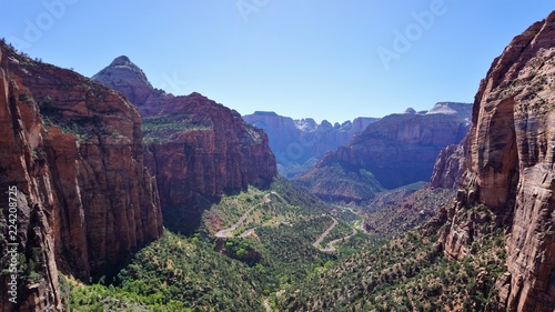 View from Lookout Point of Canyon Overlook Trail, Zion National Park, Utah, USA