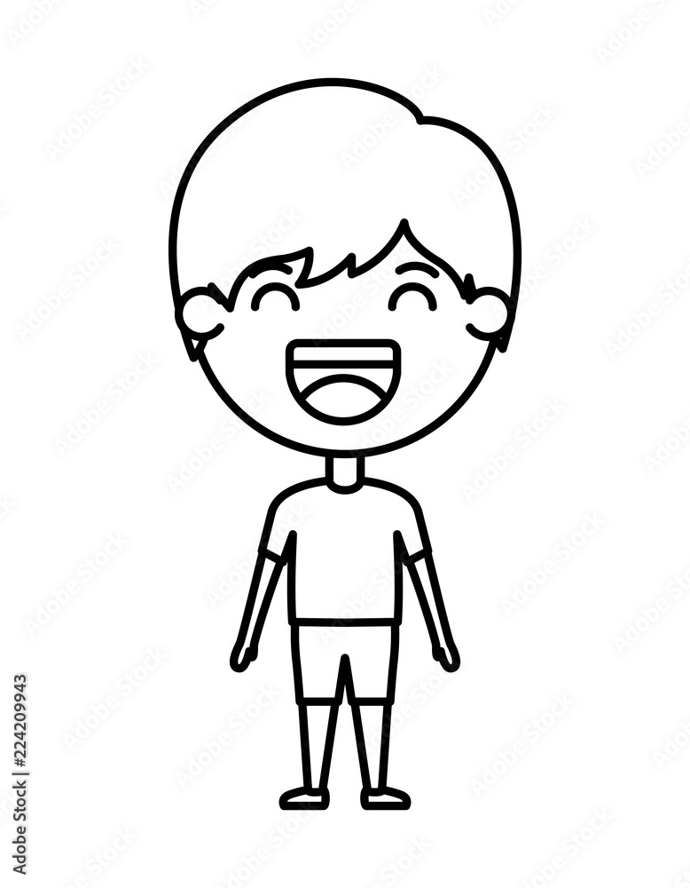 cartoon happy man kawaii character cartoon happy man kawaii character