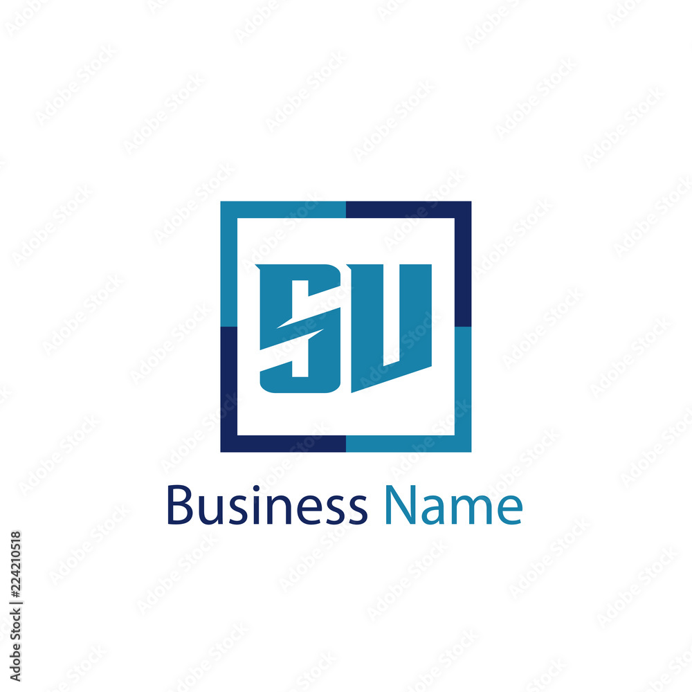 Initial Letter SV Logo Template Design Initial Letter SV Logo Template Design