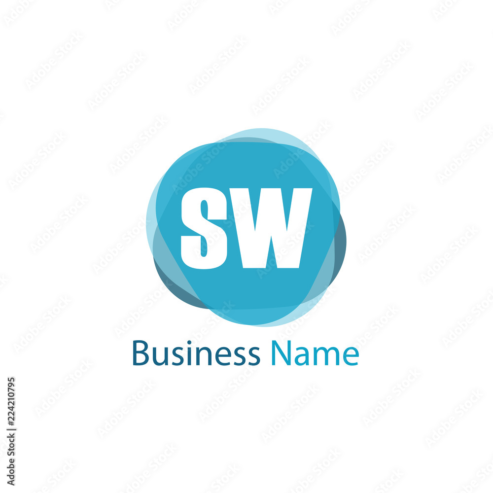 Initial Letter SW Logo Template Design Initial Letter SW Logo Template Design