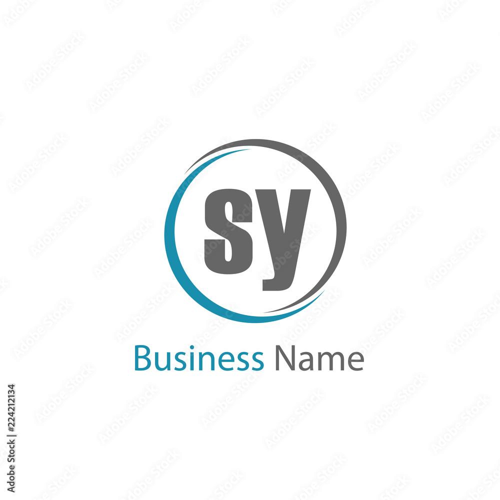Initial Letter SY Logo Template Design