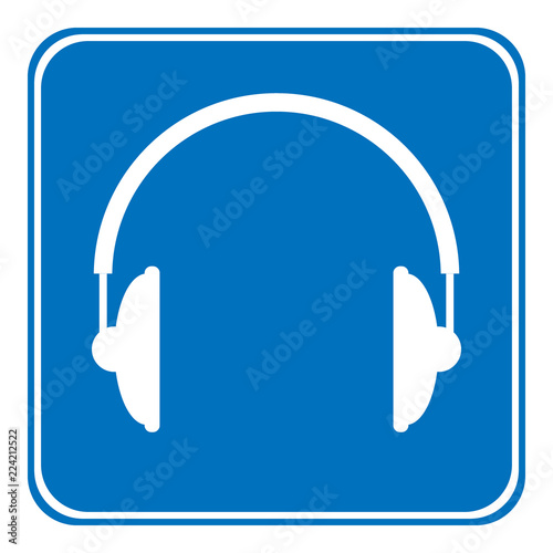 Headphones icon on white.